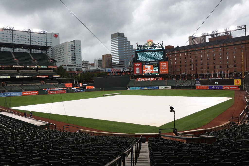 Orioles vs. Phillies game delayed due to rain Sunday 8/02/26