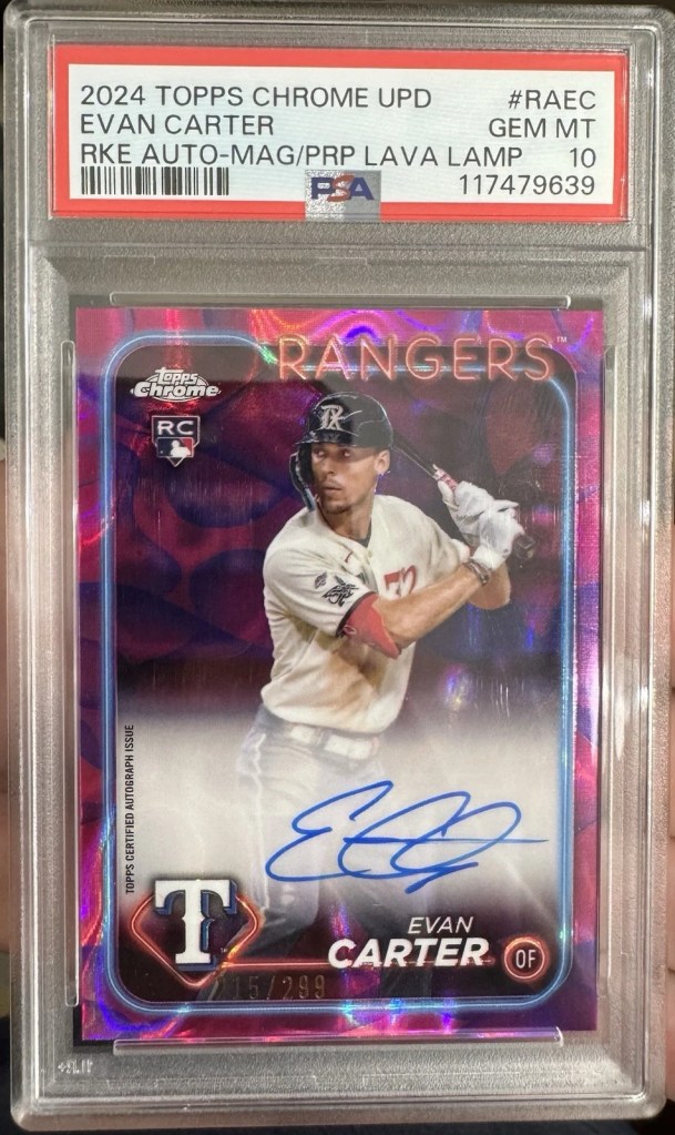 2024 Topps Chrome Evan Carter rookie card