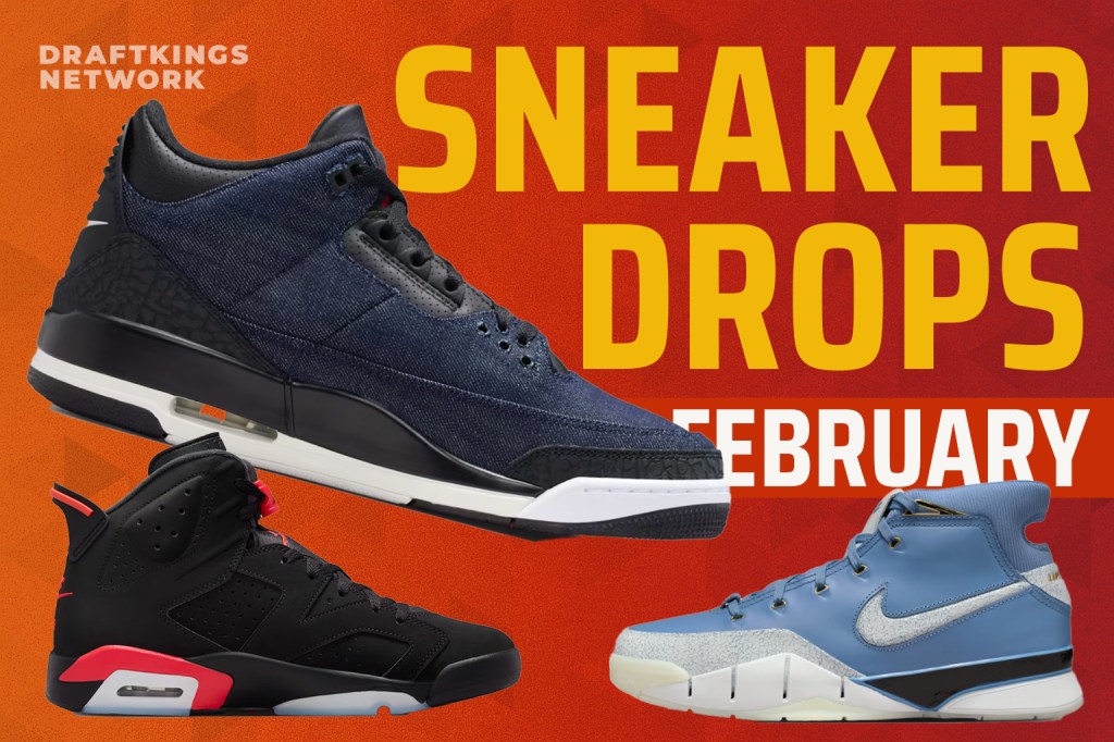 February 2026 Sneaker Release Schedule: Air Jordan 3 x Levi’s, Air Jordan 6 ‘Infrared Salesman’ highlight releases from Nike, Jordan Brand, Adidas